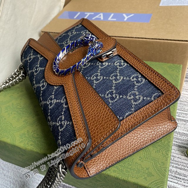 Gucci2021新顏色女包 古馳酒神鏈條單肩斜挎女包 Gucci復古文藝風酒神包 499623  ydg3191